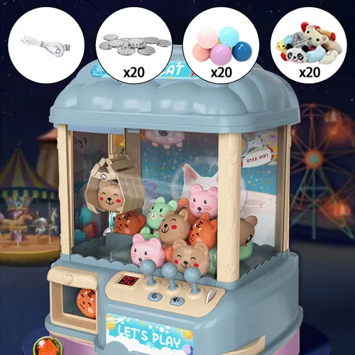 Mini Máquina Expendedora Claw Machine Arcade Game Blue 20 Do