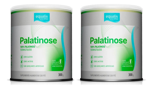 Kit 2 Palatinose Pó 300g Equaliv Isomaltulose