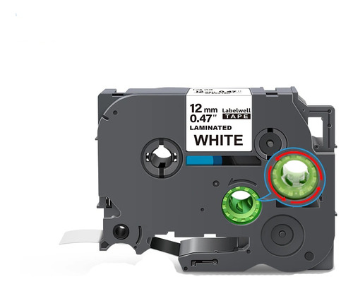 Cinta Blanca Brother Tze-221 Alternativa Rotuladora 12mmx8m