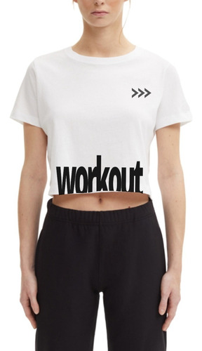 Playera Gym Mujer Tipo Crop Top / Blusa Moda Dama