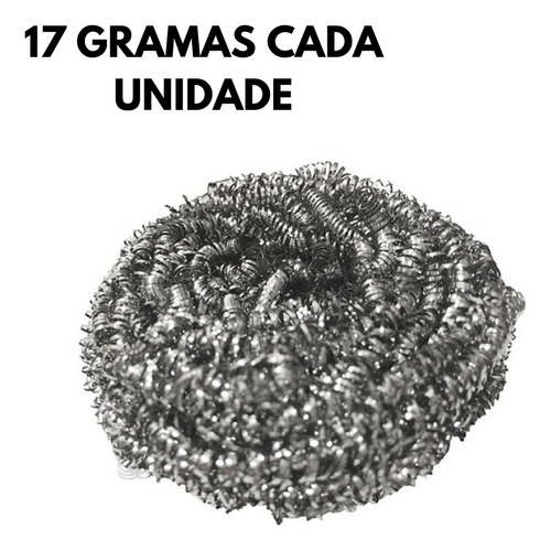 Esponja Brilho Pan Lava Grelha De Aço Ino 17 Gramas 1 Uni