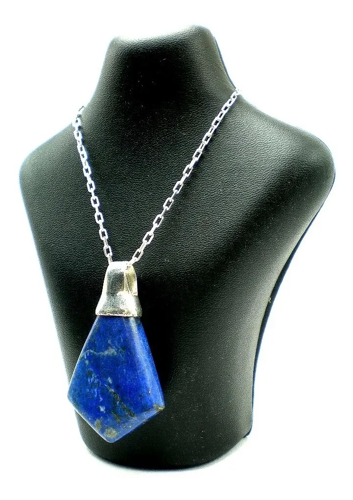 Estupenda Cadena Y Dije De Plata 925 Y Lapislazuli