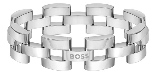 Boss Pulsera Para Hombre De Eslabones 1580511 Color Plateado