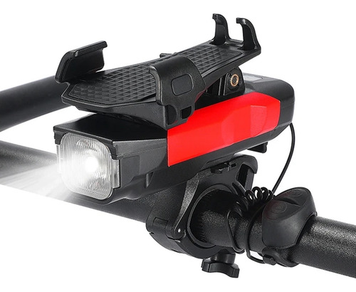Farol Bike Suporte De Celular 550 Lumens Led Usb Powerbank