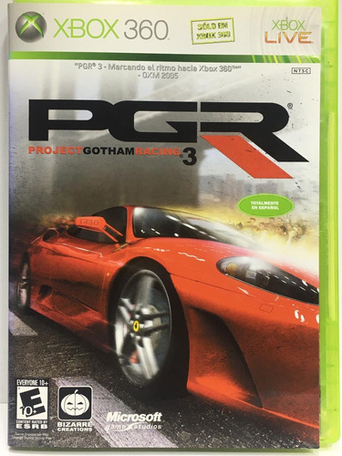 Juego Físico Xbox 360 Pgr Project Gotham Racing 3