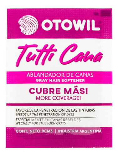 Otowil Tutti Cana Ablandador Canas Tintura Color X6 Sobres