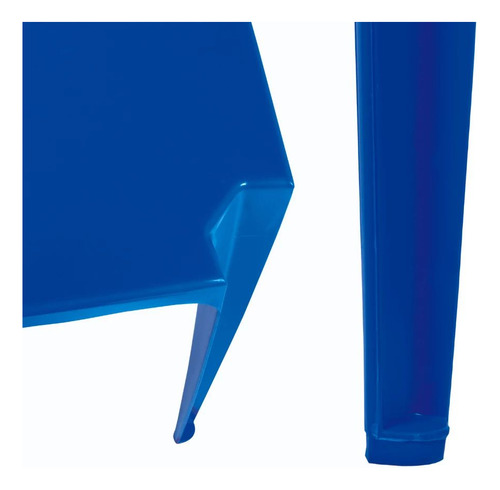 Mesa Plástica Quadrada Azul Mor 70,5 Cm X 70 Cm X 70 Cm
