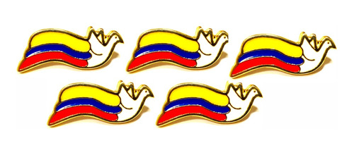 Pin Solapa Bandera Paloma  De Colombia  Broche 5 Und