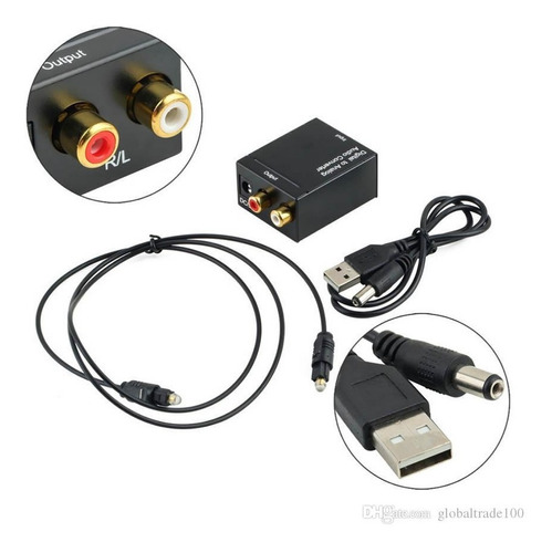 Convertidor Audio Optico Digital A Analogico Cable Optico