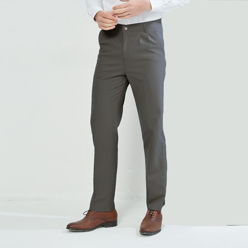 100% Algodón Suave Recto Formal Largo Casual Chino Hombres P