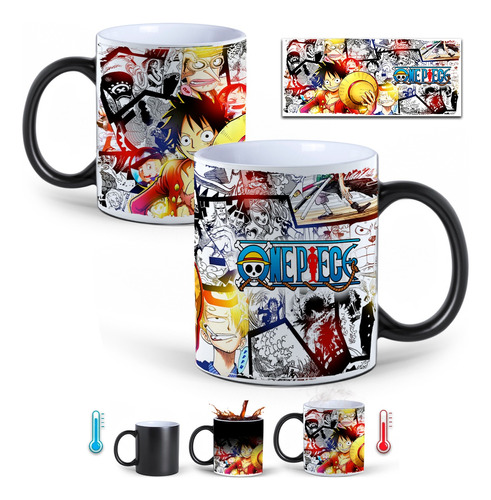 Taza Mágica One Piece Luffy Para Café, Té