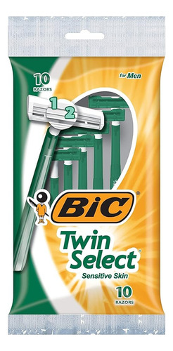 Maquinillas De Afeitar Para Hombre Bic Twin Select, 10 Unida