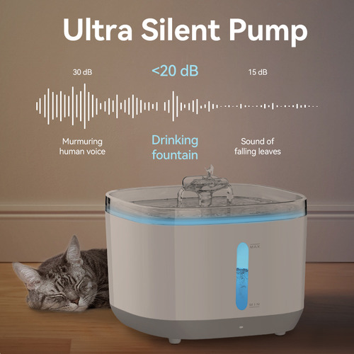 Fuente De Agua Inalámbrica Para Mascotas Rojeco Con Sensor I