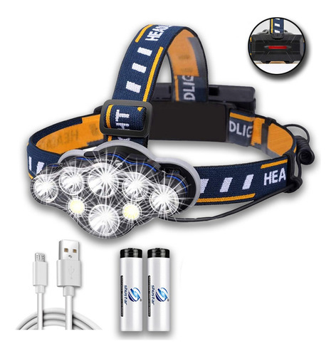 Super Brillante Al Aire Libre Faro 8led Diadema