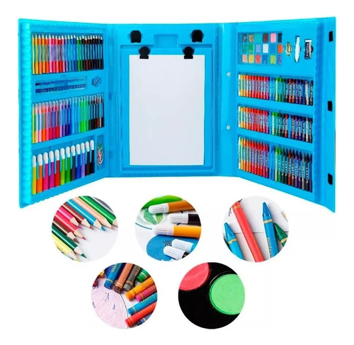 Kit Colores Set Creativo Infantil Arte Y Dibujo  208 Piezas