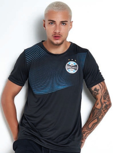 Camiseta Grêmio Dry Fit Licenciada Estampada Mmt 510375