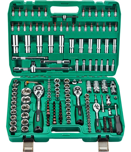 Juego De Dados 172 Piezas Stanew Llaves Autocle Con Estuche