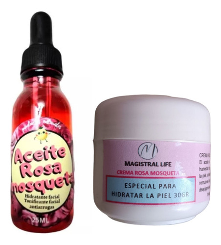 Aceite Rosa Mosqueta Para Rostro + Crema - g a $150