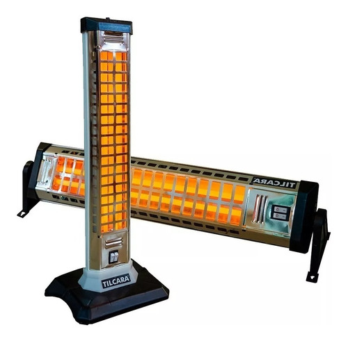 Estufa Eléctrica De Pie + Estufa Horizontal De Pared Combo