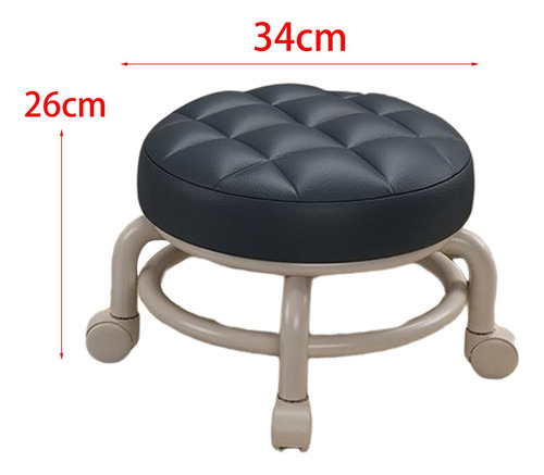 { Silla Con Asiento De Ruedas Taburete De Pedicura Negro