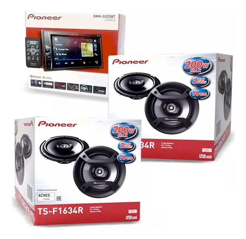 Estereo Pantalla Pioneer + 2 Pares De Bocinas 6.5