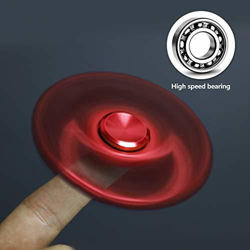 Fidget Spinner Para La Ansiedad Antiestres Color Rojo Metal