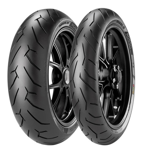 Par Pneu Pirelli Diablo Rosso 2 110 70 17 + 140 70 17 Cb 300