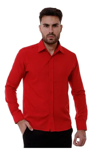 Camisa social hotsell slim vermelha