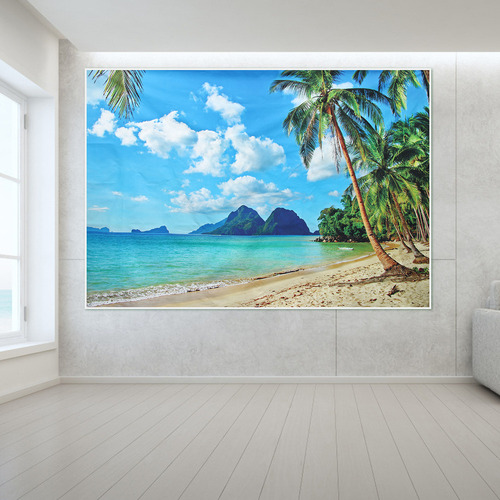 Fotografía Tropical De Verano Con Telón De Fondo De Playa