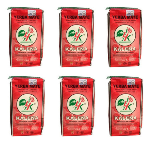 Yerba Mate Con Palo - Kalena - 500 Grs - Pack 6 Unidades