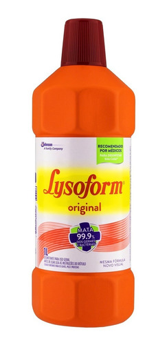 Imagem 1 de 2 de Desinfetante Lysoform Uso Geral Original Suave Odor 1 Litro