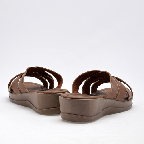 Sandalia Plataforma De Mujer Via Moda Camel 125-907