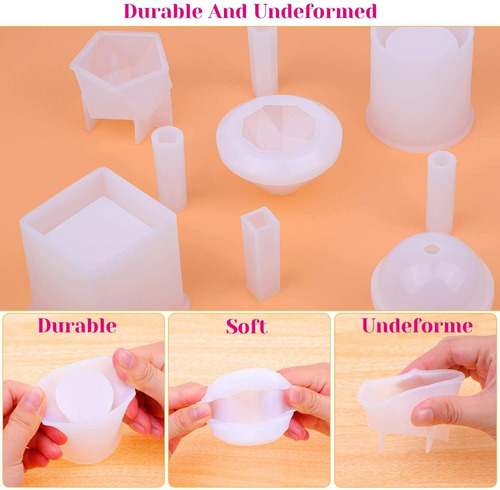 11 Peças De Moldes De Resina De Silicone, Kit De Moldes, Mol