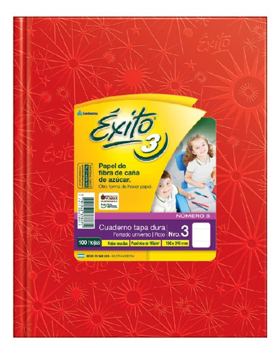 Éxito 27015 Cuaderno E3 Rojo Rayado X100 Hojas