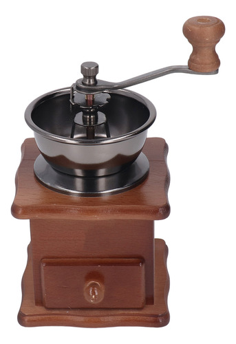 Molinillo De Café Manual Retro De Haya Con Base De Madera De