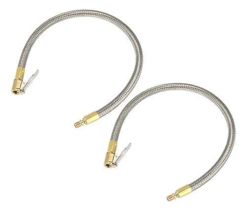 X Autohaux 2pcs Acero Inoxidable Flexible 40cm 16  Válvula D