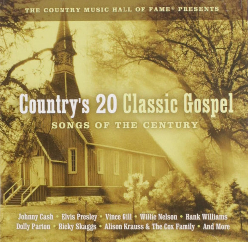 Cd: Las 20 Mejores Canciones Gospel Del Siglo De Country