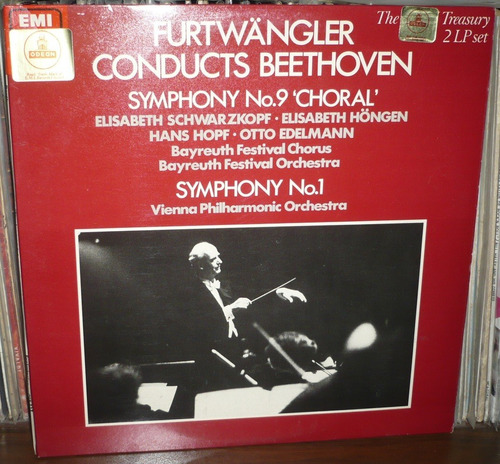 Sinfonía Lp Beethoven Furtwangler Vpo No.9/symphony No.1 Emi