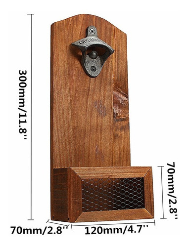 Abresodas Corcholatero Destapador De Pared Madera