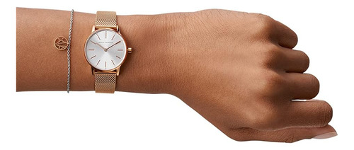 Reloj Pulsera Mujer Ax Armani Exchange Ax7121 Oro Rosado