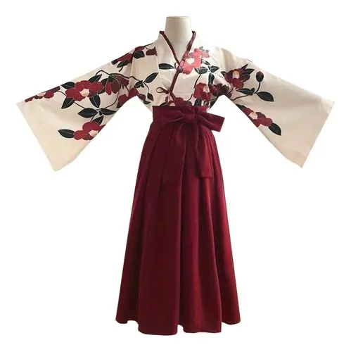 comprar Kimono Tradicional Japonés Mujer Estampado Floral Cosplay