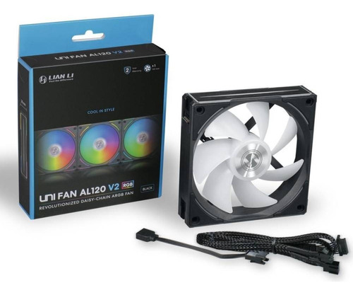 Fan Gamer Lian Li Uni Fan Al120 V2 Preto 120mm Pwm Argb