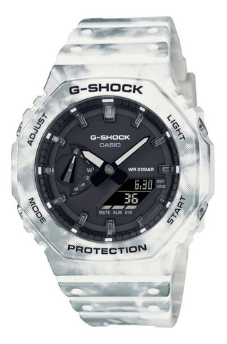 Reloj Casio G-shock Gae-2100gc-7a Para Caballero Time Square Color de la correa Multicolor Color del fondo Negro
