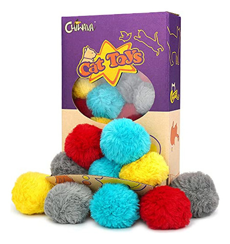 Juguetes Gatos Chiwava 24pcs 1.8puLG Bolas Catnip Suaves A