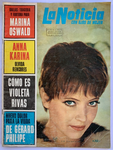 Revista La Noticia Nº 58 Anna Karina Agosto 1965