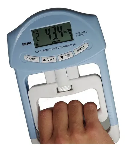Dinamometro Digitale SUAVER 90 Kg/200 Lbs – Misuratore Di Forza Di Presa A Mano Con Memoria Per 19 Utenti E Valutazione In 3 Livelli