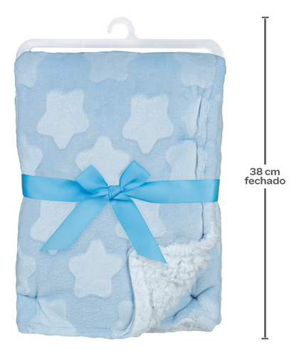 Imagem 4 de 5 de Mantinha Para Bebê Star Azul Buba 13228