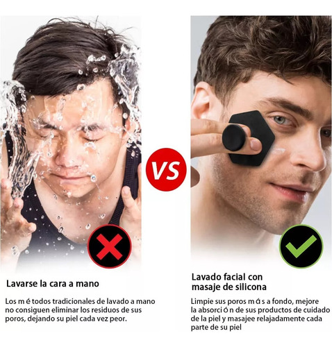 Cepillo Limpiador Facial Exfoliante Para Hombres Silicona