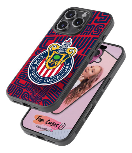 Funda Chivas Rayadas Del Guadalajara Club Deportivo Futbol 2 Negro Samsung Galaxy S25