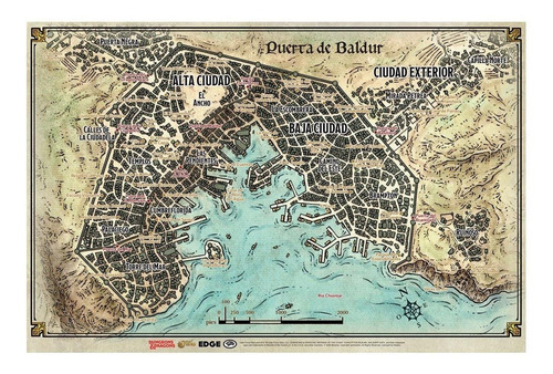 D&d: Mapa De Puerta De Baldur